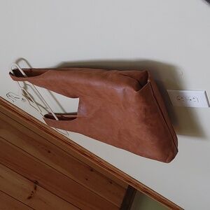 Faux leather tote bag